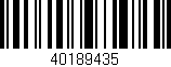 Código de barras (EAN, GTIN, SKU, ISBN): '40189435'