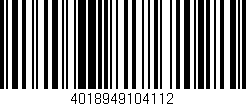 Código de barras (EAN, GTIN, SKU, ISBN): '4018949104112'