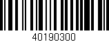Código de barras (EAN, GTIN, SKU, ISBN): '40190300'