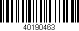 Código de barras (EAN, GTIN, SKU, ISBN): '40190463'