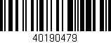 Código de barras (EAN, GTIN, SKU, ISBN): '40190479'