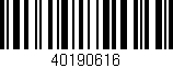 Código de barras (EAN, GTIN, SKU, ISBN): '40190616'