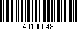 Código de barras (EAN, GTIN, SKU, ISBN): '40190648'