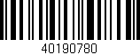 Código de barras (EAN, GTIN, SKU, ISBN): '40190780'