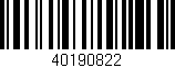 Código de barras (EAN, GTIN, SKU, ISBN): '40190822'
