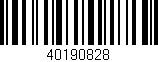 Código de barras (EAN, GTIN, SKU, ISBN): '40190828'