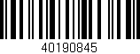 Código de barras (EAN, GTIN, SKU, ISBN): '40190845'