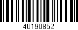 Código de barras (EAN, GTIN, SKU, ISBN): '40190852'