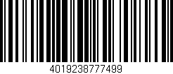 Código de barras (EAN, GTIN, SKU, ISBN): '4019238777499'