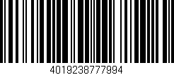 Código de barras (EAN, GTIN, SKU, ISBN): '4019238777994'