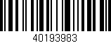 Código de barras (EAN, GTIN, SKU, ISBN): '40193983'