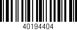 Código de barras (EAN, GTIN, SKU, ISBN): '40194404'