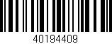 Código de barras (EAN, GTIN, SKU, ISBN): '40194409'