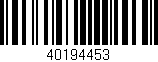 Código de barras (EAN, GTIN, SKU, ISBN): '40194453'