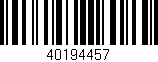 Código de barras (EAN, GTIN, SKU, ISBN): '40194457'