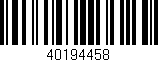 Código de barras (EAN, GTIN, SKU, ISBN): '40194458'