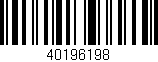 Código de barras (EAN, GTIN, SKU, ISBN): '40196198'