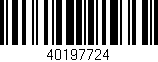 Código de barras (EAN, GTIN, SKU, ISBN): '40197724'