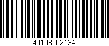 Código de barras (EAN, GTIN, SKU, ISBN): '40198002134'
