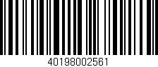 Código de barras (EAN, GTIN, SKU, ISBN): '40198002561'