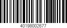 Código de barras (EAN, GTIN, SKU, ISBN): '40198002677'