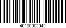 Código de barras (EAN, GTIN, SKU, ISBN): '40198003049'