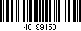 Código de barras (EAN, GTIN, SKU, ISBN): '40199158'