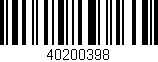 Código de barras (EAN, GTIN, SKU, ISBN): '40200398'