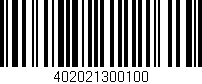 Código de barras (EAN, GTIN, SKU, ISBN): '402021300100'