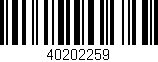 Código de barras (EAN, GTIN, SKU, ISBN): '40202259'