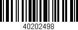 Código de barras (EAN, GTIN, SKU, ISBN): '40202498'
