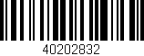 Código de barras (EAN, GTIN, SKU, ISBN): '40202832'
