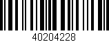 Código de barras (EAN, GTIN, SKU, ISBN): '40204228'