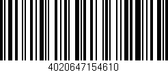 Código de barras (EAN, GTIN, SKU, ISBN): '4020647154610'