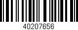 Código de barras (EAN, GTIN, SKU, ISBN): '40207656'
