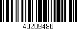 Código de barras (EAN, GTIN, SKU, ISBN): '40209486'