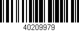 Código de barras (EAN, GTIN, SKU, ISBN): '40209979'