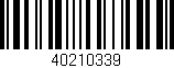 Código de barras (EAN, GTIN, SKU, ISBN): '40210339'