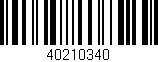 Código de barras (EAN, GTIN, SKU, ISBN): '40210340'
