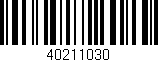 Código de barras (EAN, GTIN, SKU, ISBN): '40211030'