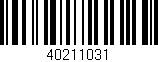 Código de barras (EAN, GTIN, SKU, ISBN): '40211031'