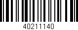 Código de barras (EAN, GTIN, SKU, ISBN): '40211140'