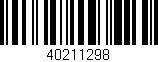 Código de barras (EAN, GTIN, SKU, ISBN): '40211298'