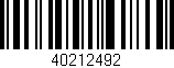 Código de barras (EAN, GTIN, SKU, ISBN): '40212492'