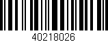 Código de barras (EAN, GTIN, SKU, ISBN): '40218026'