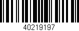 Código de barras (EAN, GTIN, SKU, ISBN): '40219197'