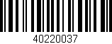 Código de barras (EAN, GTIN, SKU, ISBN): '40220037'