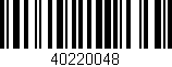 Código de barras (EAN, GTIN, SKU, ISBN): '40220048'