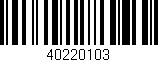Código de barras (EAN, GTIN, SKU, ISBN): '40220103'