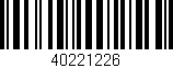 Código de barras (EAN, GTIN, SKU, ISBN): '40221226'